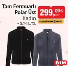 KADIN TAM FERMUARLI POLAR ÜST